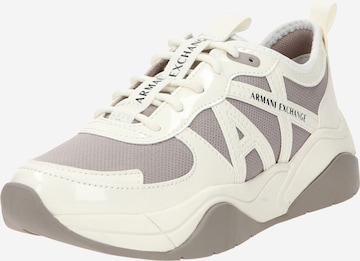 ARMANI EXCHANGE Låg sneaker i vit: framsida