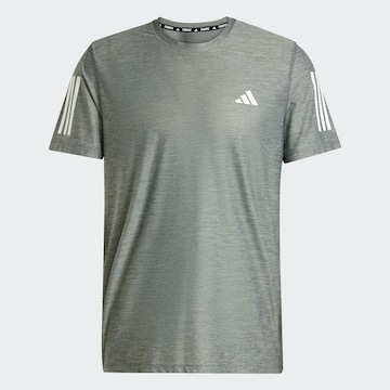 ADIDAS PERFORMANCE - Camisa funcionais 'Own The Run' em cinzento: frente