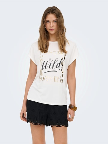 ONLY T-shirt 'ONLFREE NEW' i vit: framsida