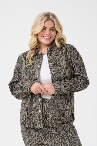 Veste mi-saison 'Leonoma' KAFFE CURVE en mélange de couleurs : devant