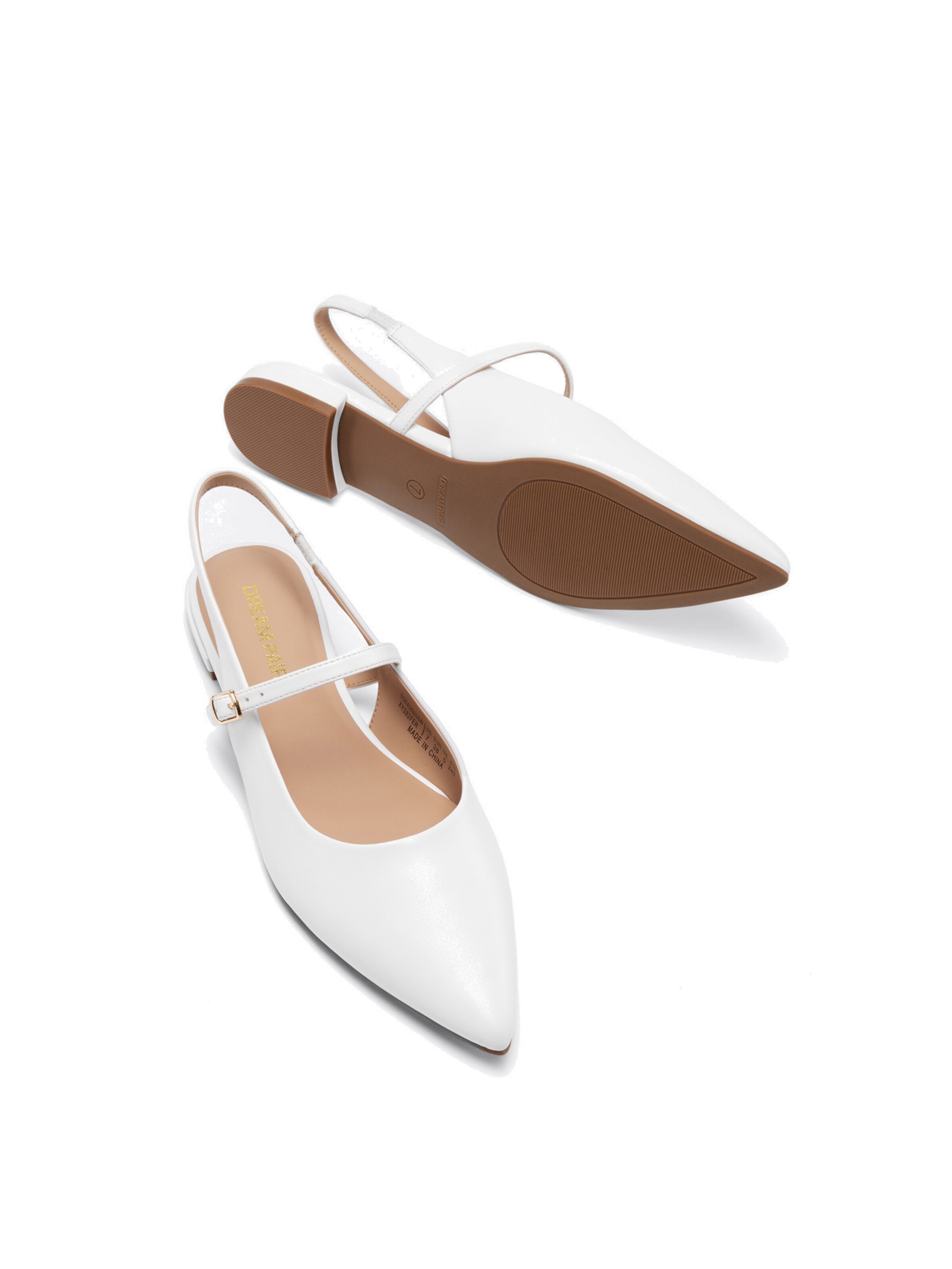Dream Pairs Ballet Flats in White