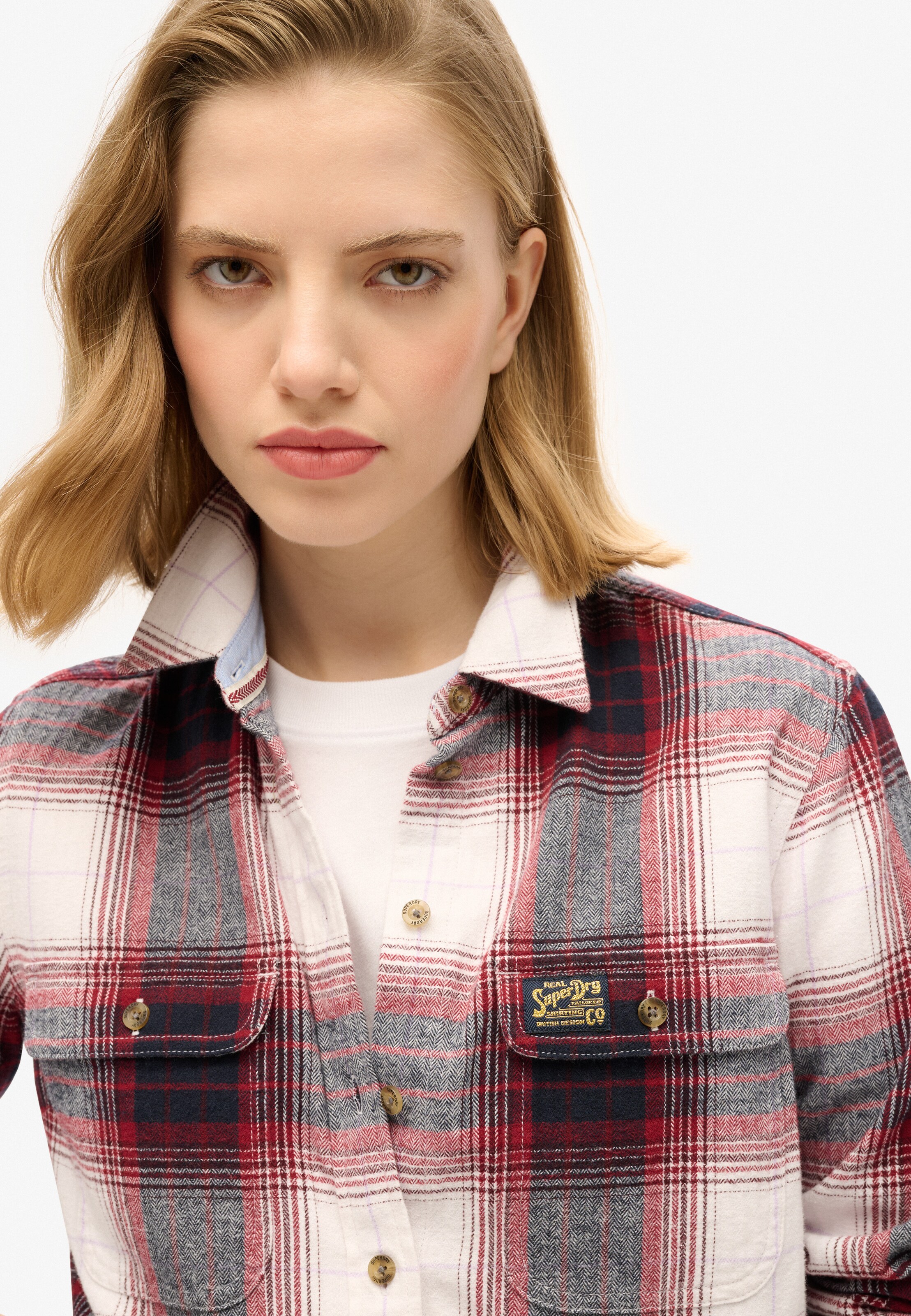 Chemisier Superdry & Co en rouge : devant