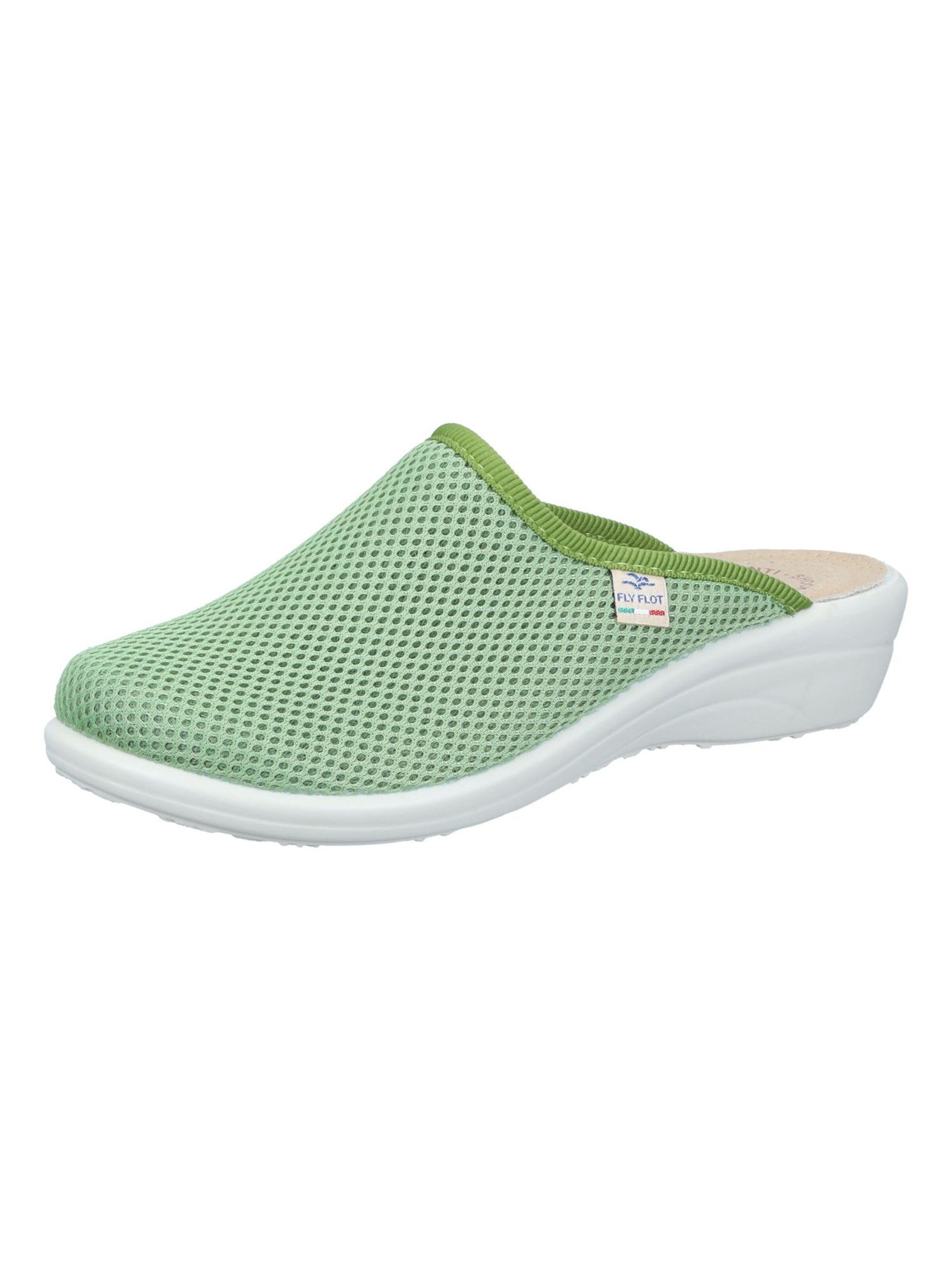 FLY FLOT Hausschuh 'Clogs'‌‌‌‌‌‌ in Grün: Vorderseite