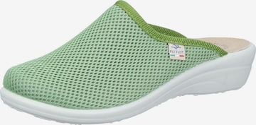 FLY FLOT Hausschuh 'Clogs' in Grün: Vorderseite
