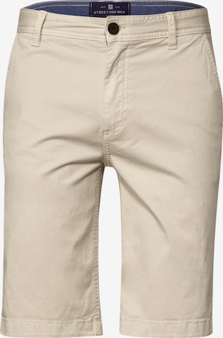 Street One MEN Regular Chino Pants in Beige: front