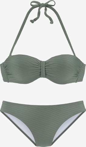 s.Oliver Bandeau Bikini in Green: front