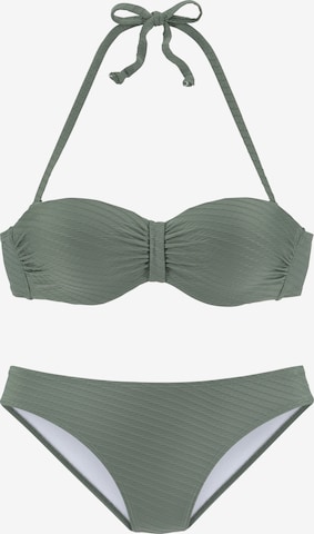 Bandeau Costum de baie două piese de la s.Oliver pe verde: față