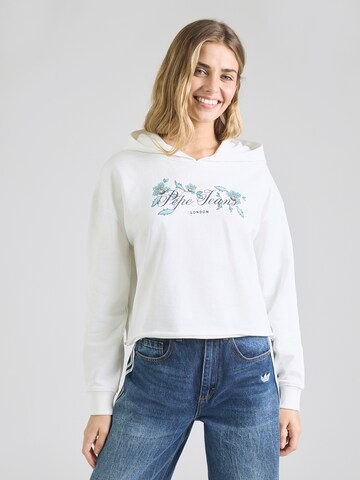 Pepe Jeans Sweatshirt i hvid: forside