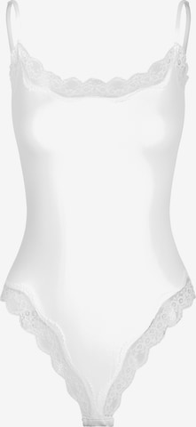 cfab (formerly creamy fabrics) - Body 'Bodysuit String mit Lace' en blanco: frente