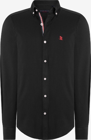 Giorgio di Mare - Regular Fit Camisa clássica em preto: frente