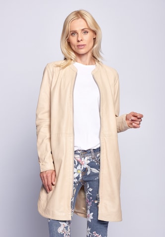 Manteau mi-saison '420-20-40' Maze en beige : devant
