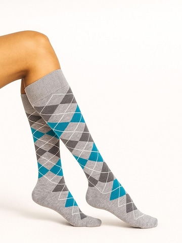 Lycille Knee High Socks in Grey
