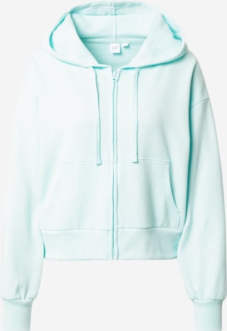 GAP Zip-Up Hoodie in Green: front