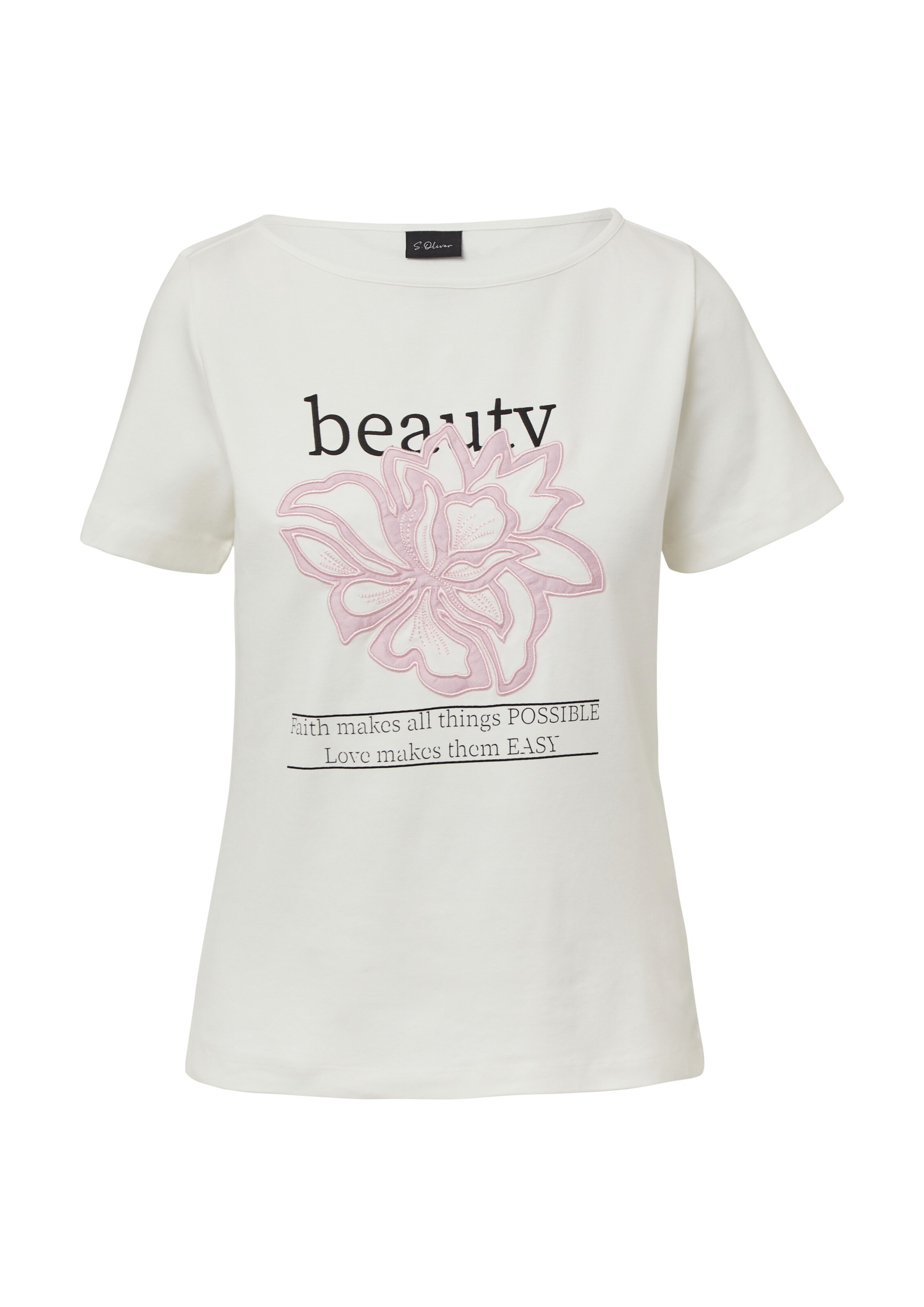 s.Oliver Shirt in Beige: voorkant