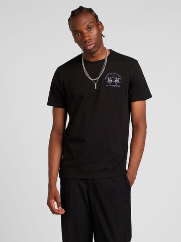 La Martina T-Shirt in Schwarz: Vorderseite