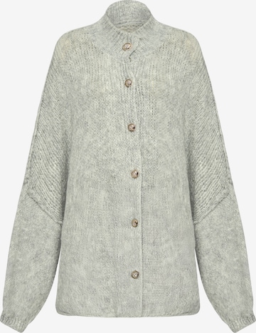 Lilavie Strickjacke ' Lolaa Oversize One Size ' in Grau: Vorderseite