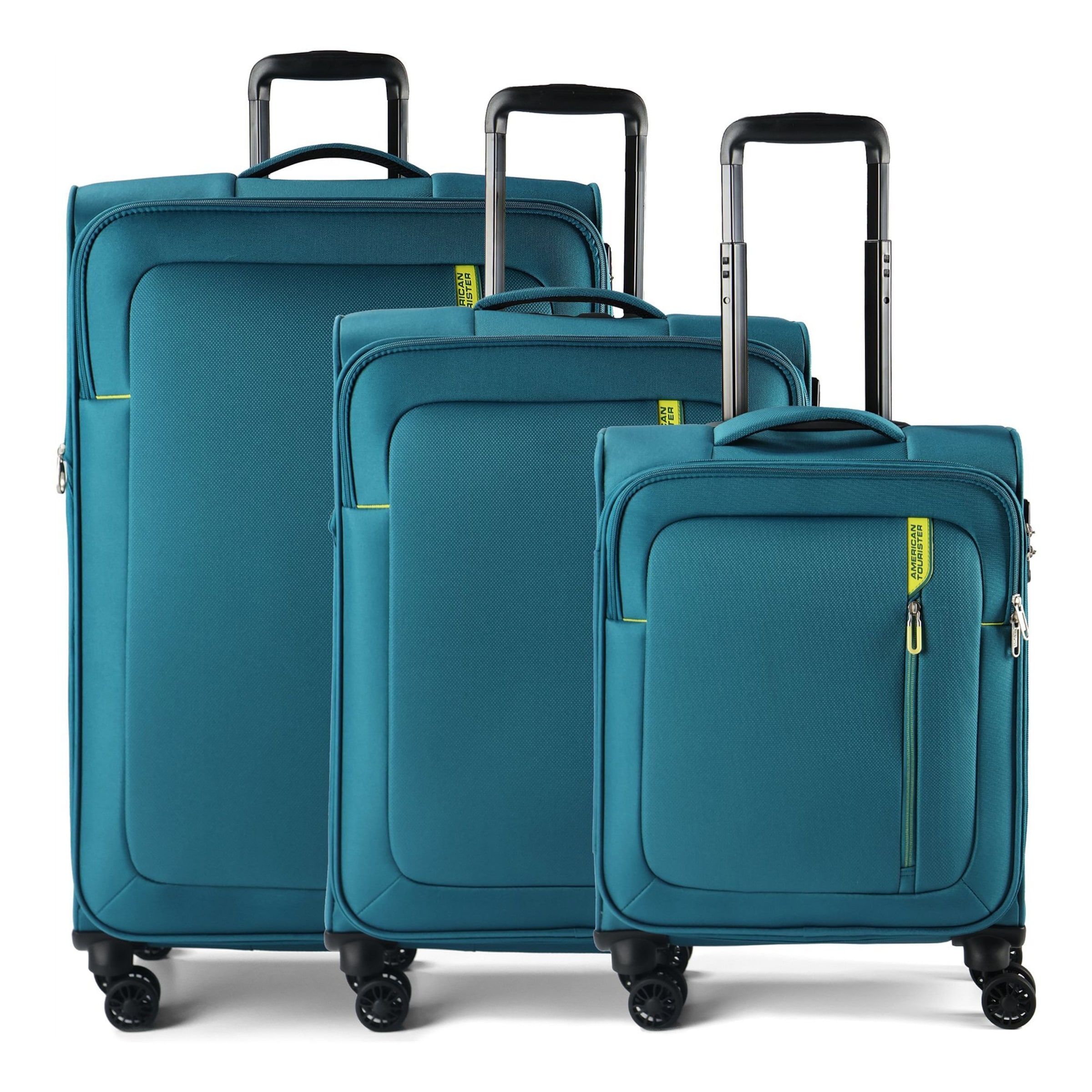 American Tourister Suitcase set 'Nitestream' in Blue: front