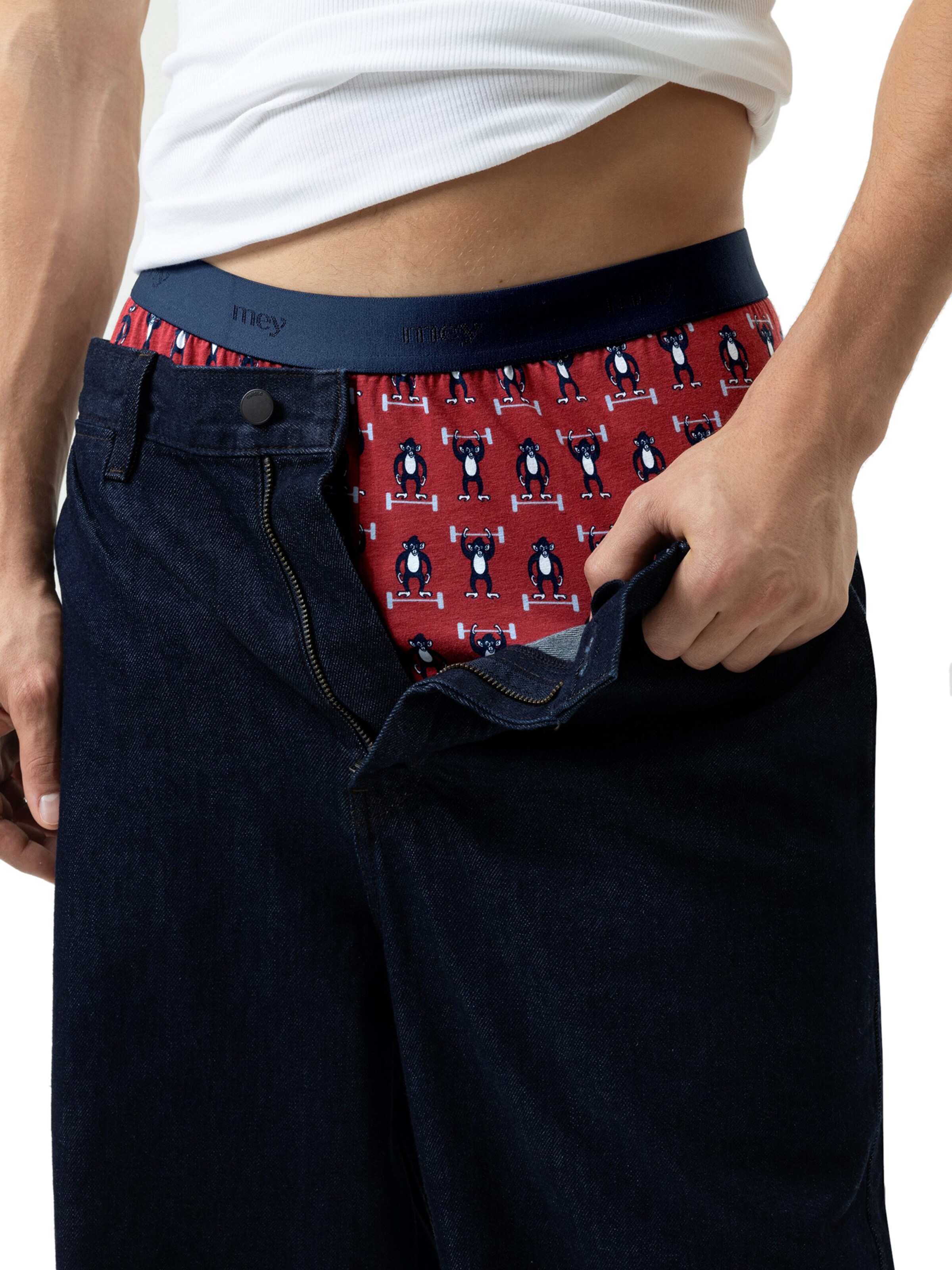 Boxers 'Athletic Monkey' Mey en rouge
