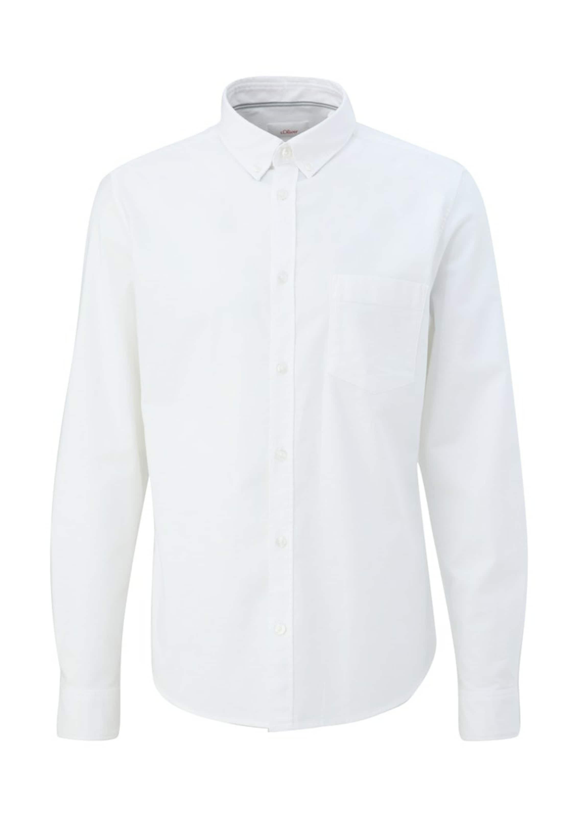 s.Oliver Regular Fit Hemd in Weiß: Vorderseite