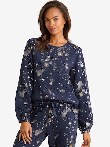 love & roses Koszulka do spania w kolorze niebieski: przód