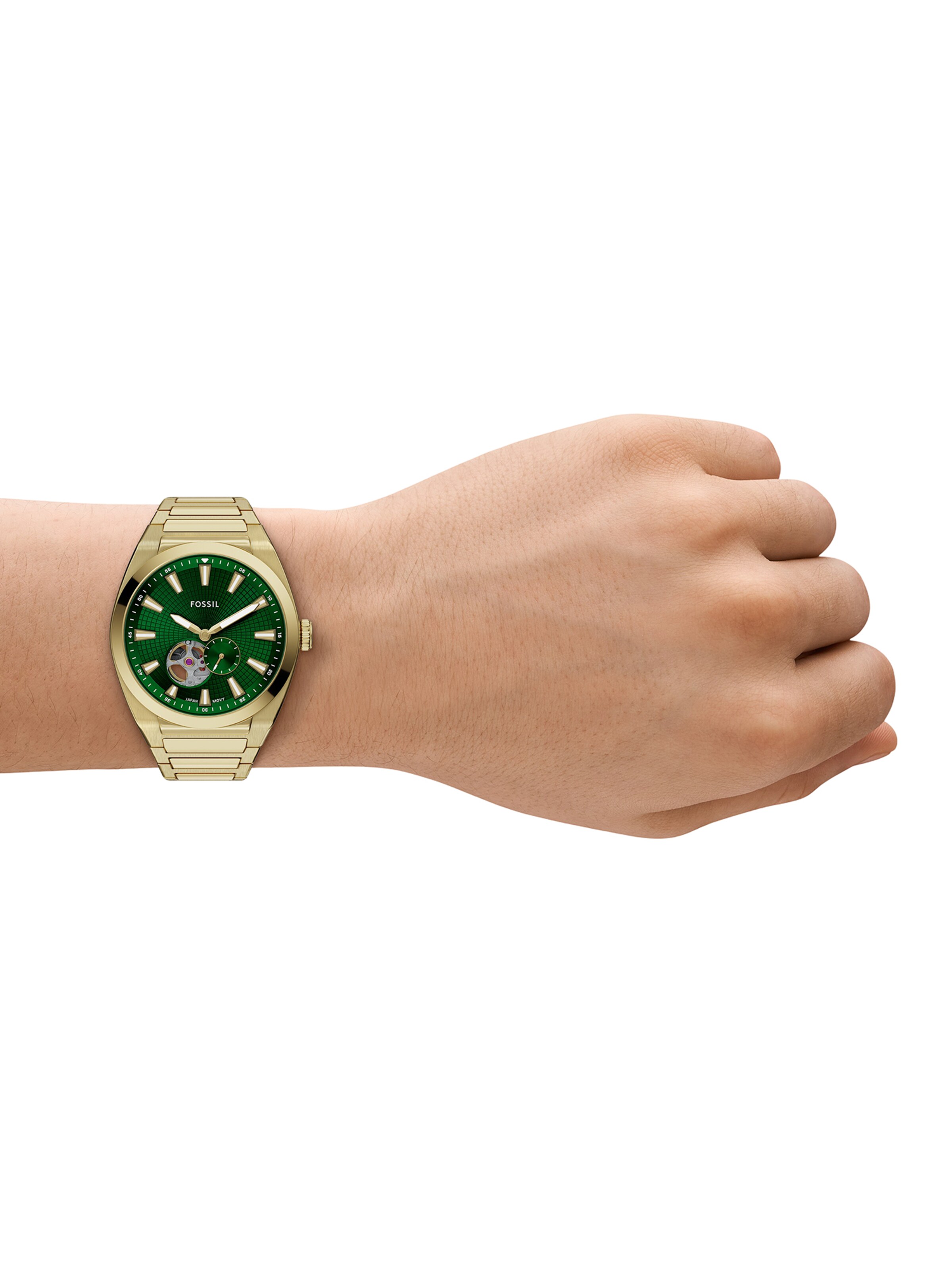 FOSSIL Analogna ura 'EVERETT' | zlata barva