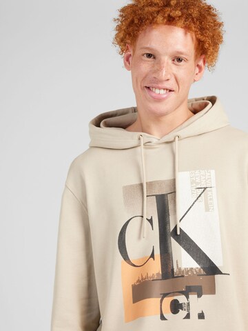 Calvin Klein Jeans Mikina – béžová