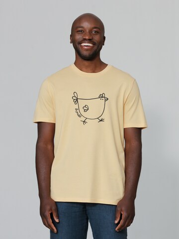 Watapparel Shirt 'Le poulet - das Huhn' in Orange: front