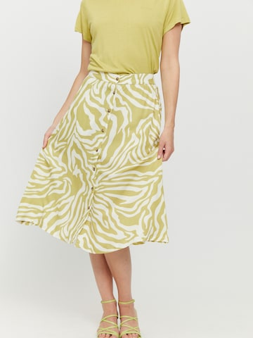 mazine Skirt ' Nomi Printed Skirt ' in Green: front