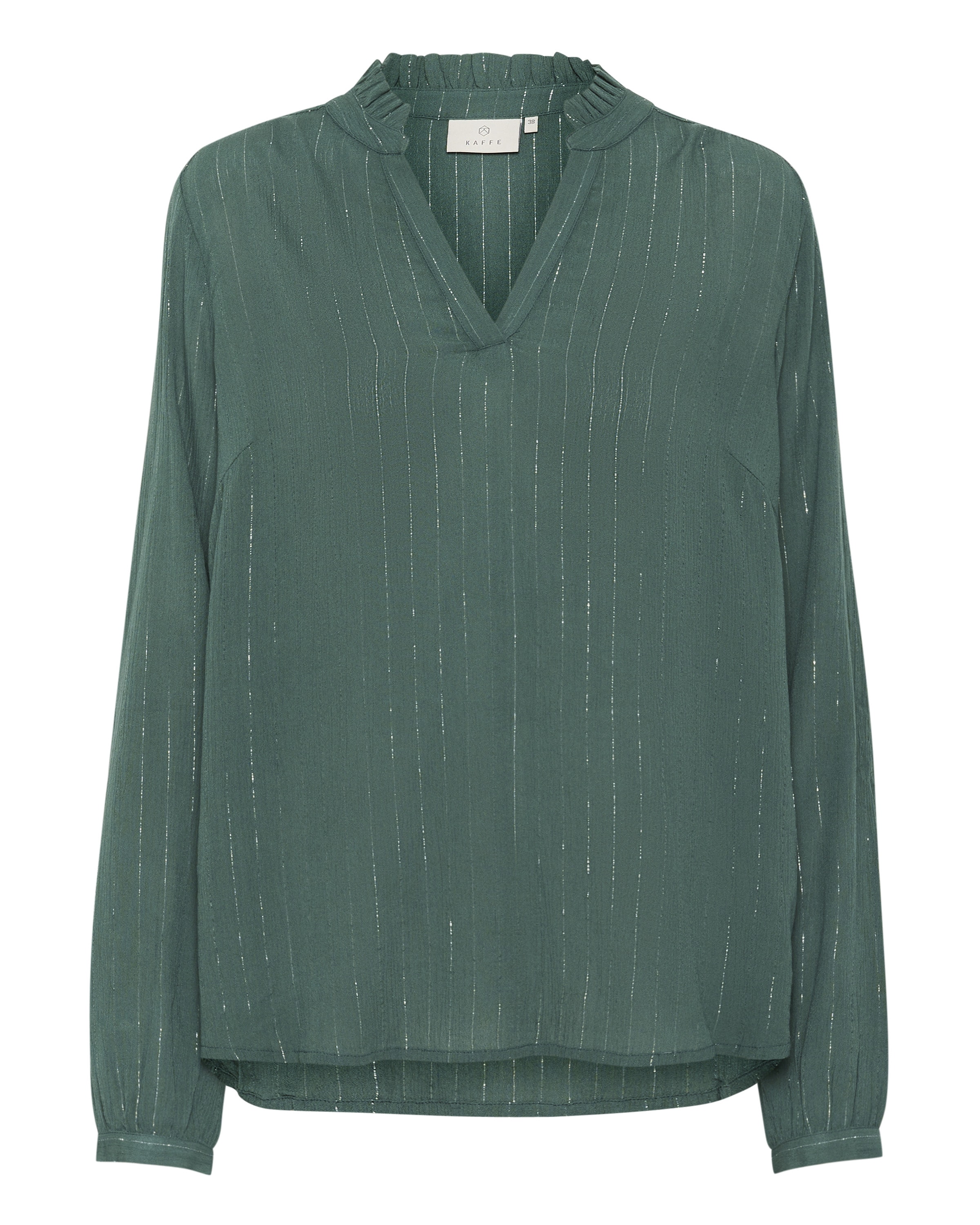 Kaffe Blouse 'Flounce' in Green: front