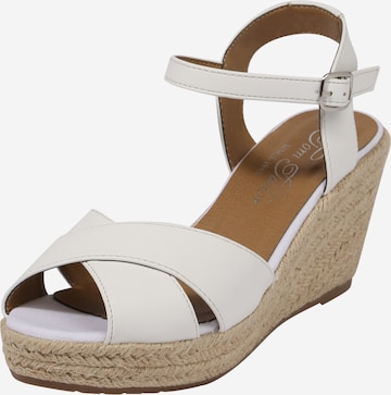 TOM TAILOR - Sandalias en blanco: frente