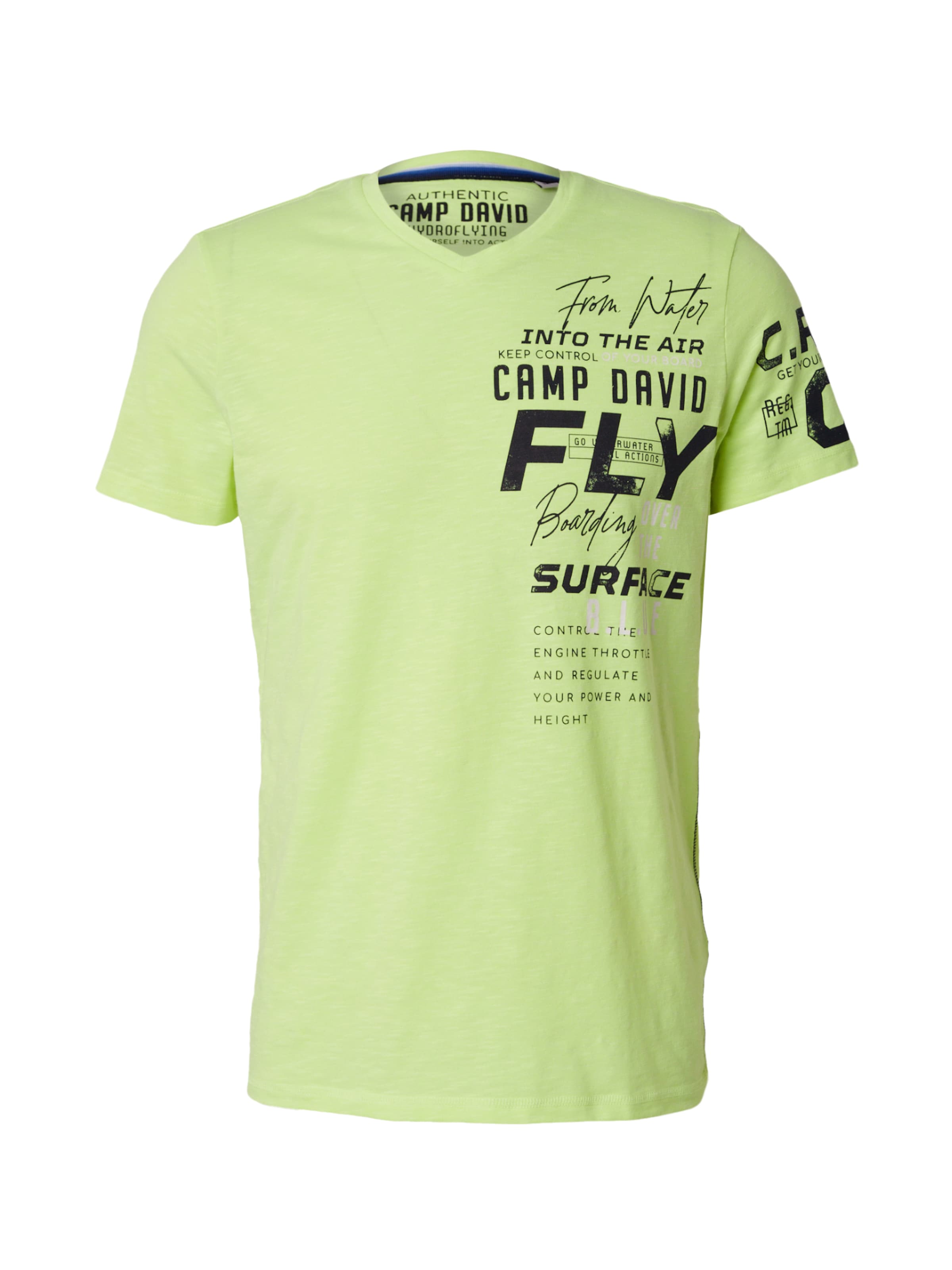 Maglietta di CAMP DAVID in giallo: frontale