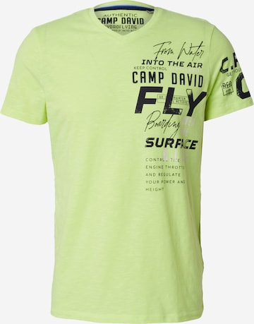 T-Shirt CAMP DAVID en jaune : devant