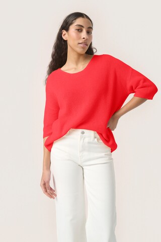 SOAKED IN LUXURY Sweater in Orange: front