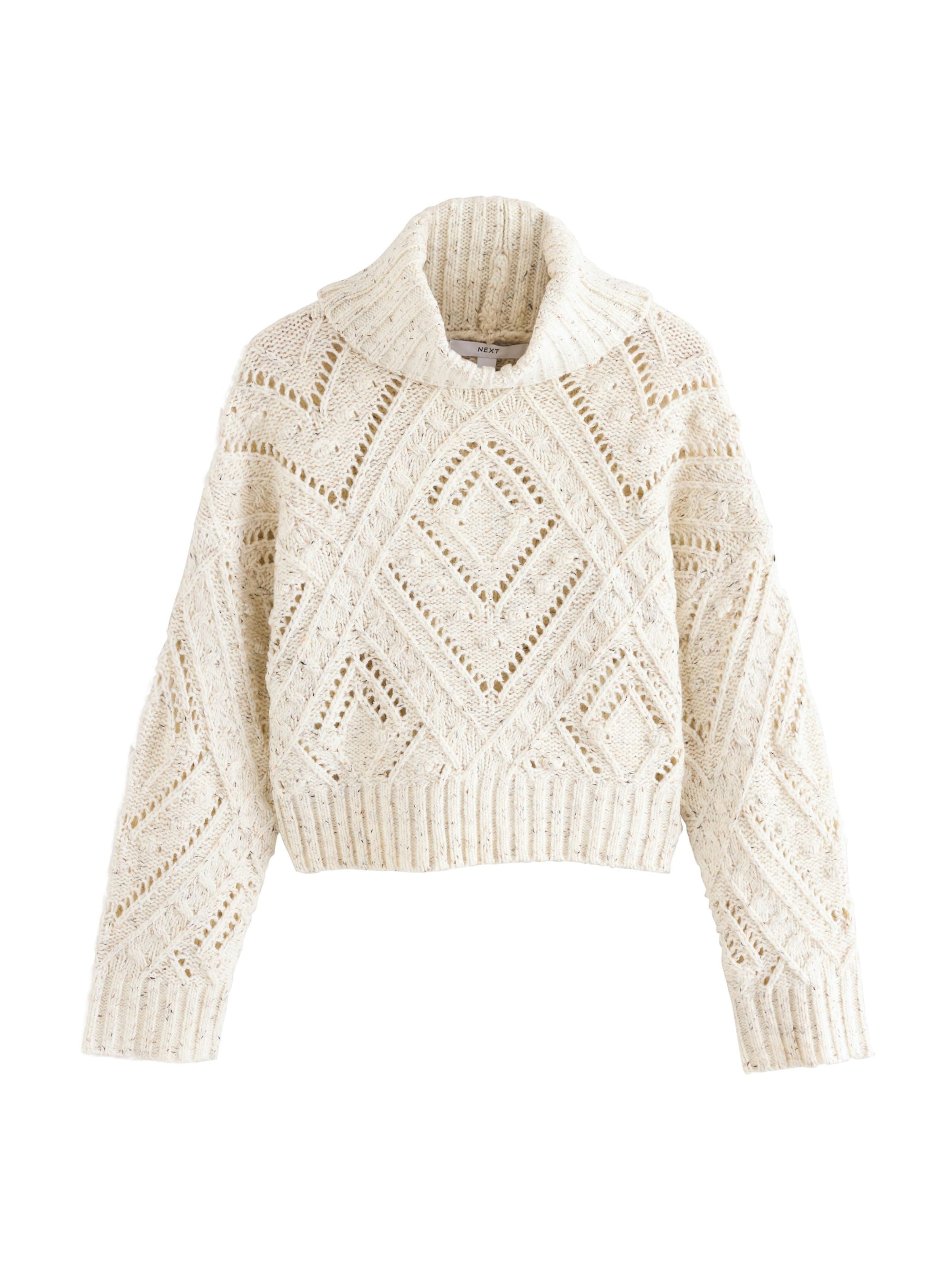Next Pulóver - bézs: elől