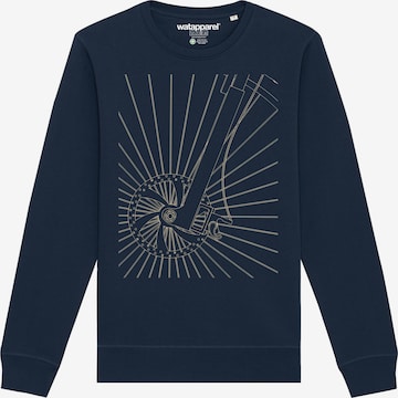 Watapparel Sweatshirt ' Fahrradspeichen ' in Blau: Vorderseite
