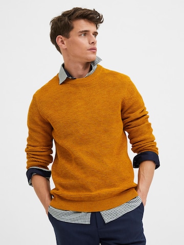 Pullover 'Vince' di SELECTED HOMME in giallo: frontale
