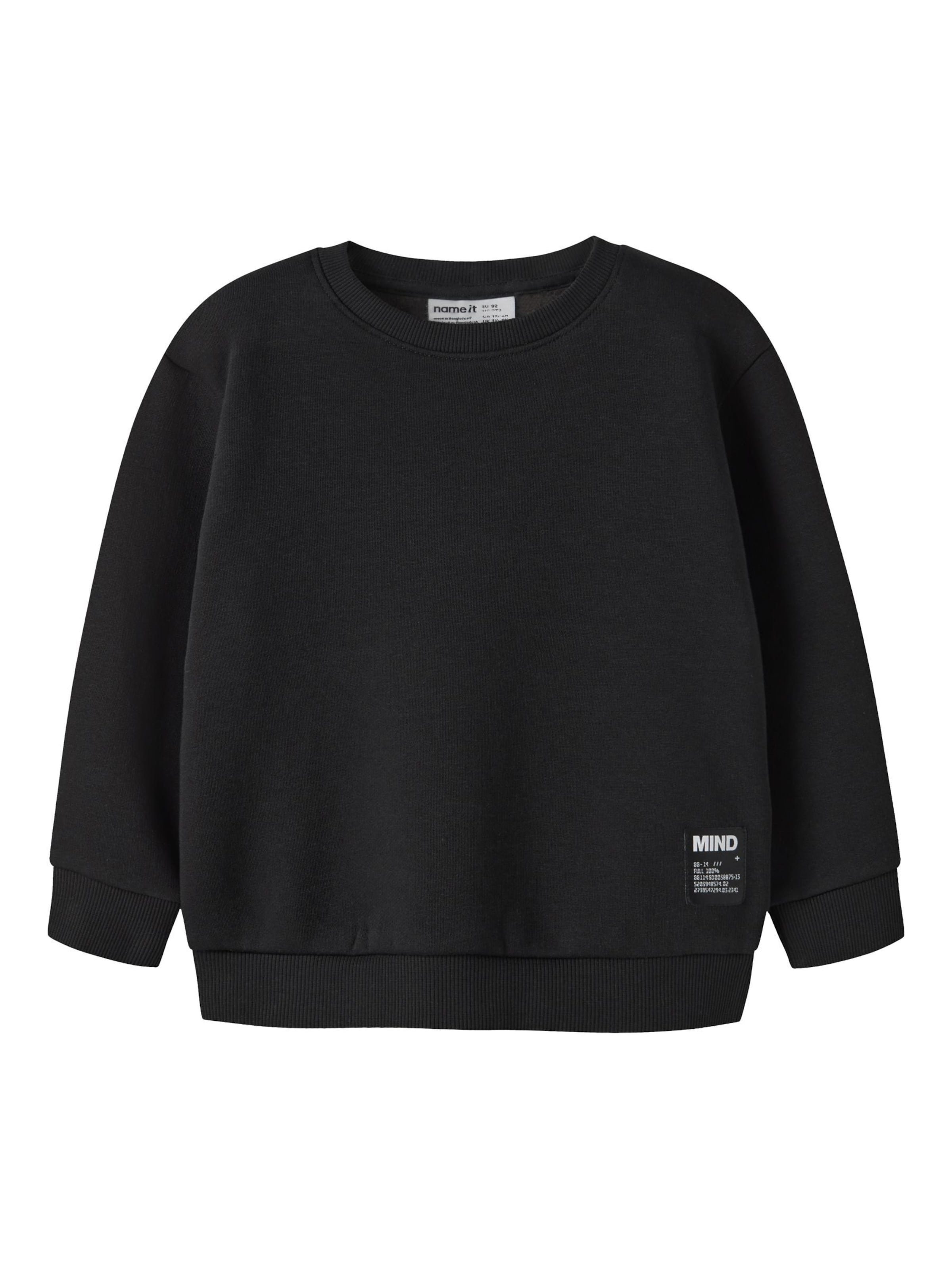 NAME IT Sweatshirt in Zwart: voorkant