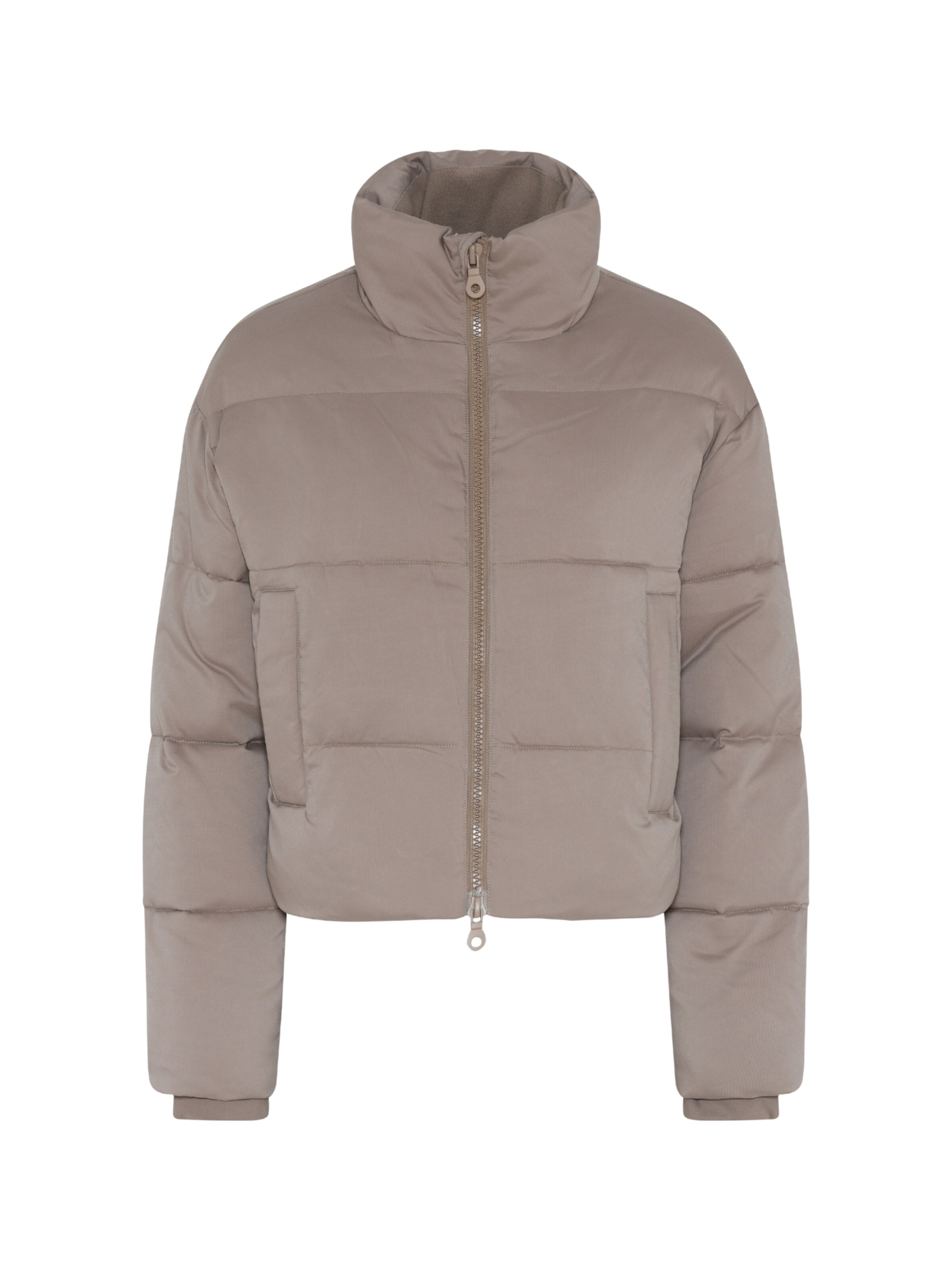 Girlfriend Collective Between-Season Jacket 'Puffer' in Grey: front