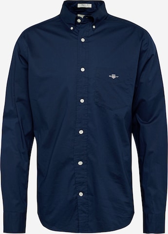 GANT Regular fit Overhemd in Blauw: voorkant