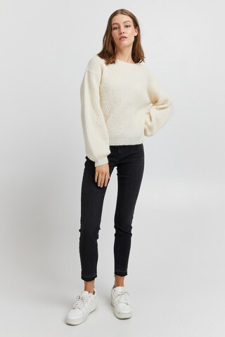 PULZ Jeans Pullover 'IRIS' i beige