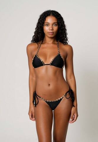 Moda Minx Triangel Bikinitop in Schwarz: Vorderseite