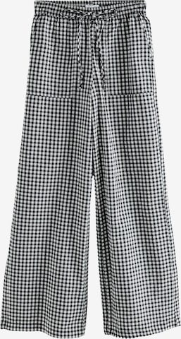 Wide Leg Pantalon 'Gingham' Next en blanc : devant