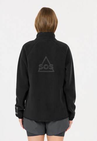 SOS Fleecepullover 'Munson' in Schwarz