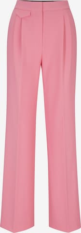 HUGO Red Wide leg Pleat-Front Pants 'Helepher' in Pink: front