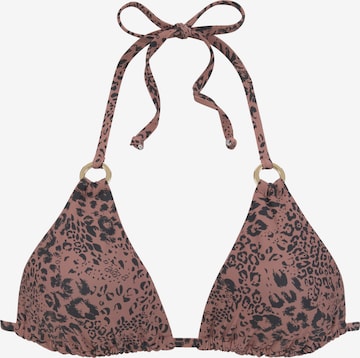 LASCANA Triangen Bikiniöverdel i brun: framsida