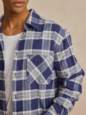 DAN FOX APPAREL Regular fit Button Up Shirt 'Lasse' in Blue