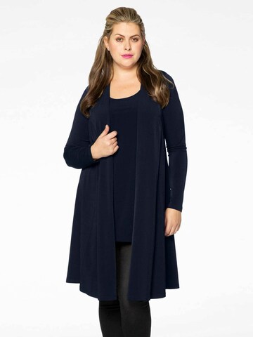YOEK Knit cardigan 'Dolce' in Blue: front