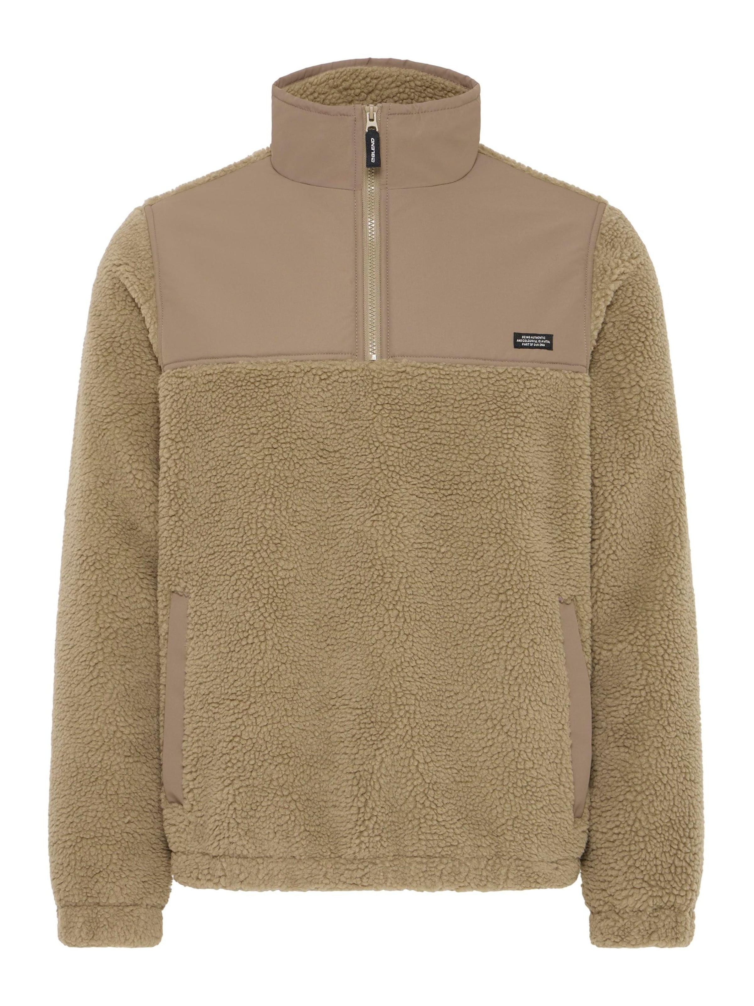 BLEND - Casaco meia-estação ' BHMTortex ' em castanho: frente