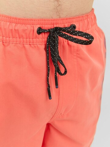 JACK & JONES Badeshorts 'Fiji' in Orange