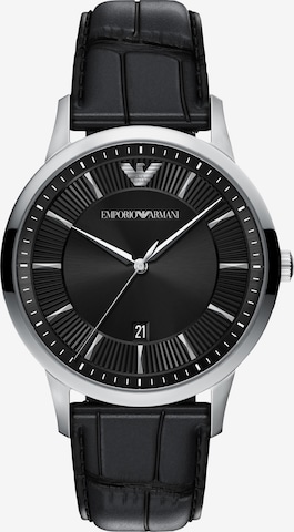 Emporio Armani Analoginen kello 'ARCHETIPO' värissä musta: etupuoli
